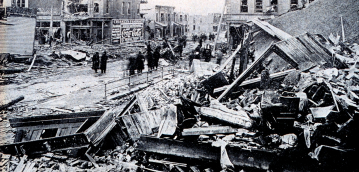 Destruction Tornado Damage Omaha 1913 Conflict Disaster Infighting